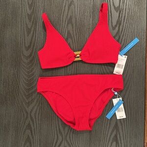 Bleu Rod Beattie Red Bikini with Gold Accent- New 🌴🌴🌴